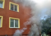 Pożar na ul. Gdańskiej. Zapaliła się kotłownia w domu