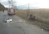 Groźny wypadek w Kątach Rybackich. Mężczyzna z ciężkimi obrażeniami w szpitalu