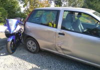 Wypadek z udziałem motocyklisty na ul. Przemysłowej w Sztutowie